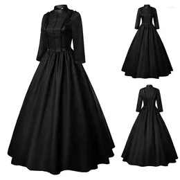 Robes décontractées Costume de cosplay de princesse rétro victorien médiéval pour femmes Halloween Court Royal Gothic Elegant Vampire Bride Swing Dress