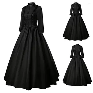 Casual Jurken Middeleeuwse Victoriaanse Retro Prinses Cosplay Kostuum Voor Vrouwen Halloween Hof Royal Gothic Elegante Vampier Bruid Swing Jurk