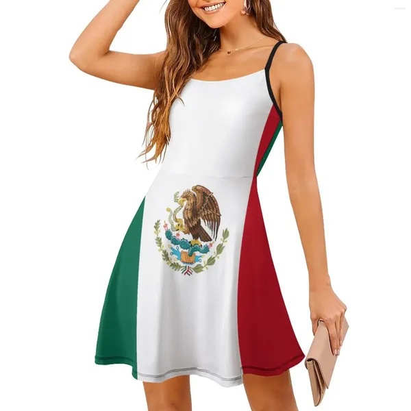 Robes décontractées drapeau mexicain unique vestimentes de femme sexy