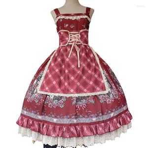 Robes décontractées Miss Red - Sweet imprimé Lolita JSK par Infanta