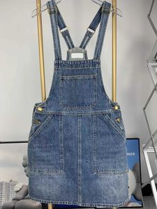 Casual jurken nieuwe zomer dames kleding kraam nieuw product puur katoen rechte buis casual veelzijdige denim riem jurk vrouwen