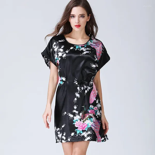 Vestidos casuales Falda de noche Mujer Verano Estudiante coreano Vestido lindo Tallas grandes Servicio a domicilio Pijamas de seda de hielo para mujeres femeninas Se pueden usar