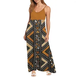 Vestidos casuales Noisydesigns Estilo Vestido de mujer Retro Africano Tribal Impreso Sling Mujeres Cómodo Sukienki Damskie