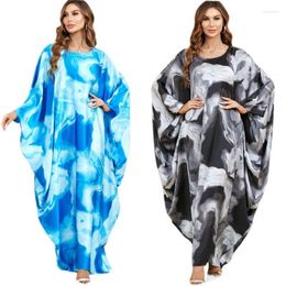 Casual jurken oversized bat mouw geprinte dashiki mode Afrikaanse moslim dames feest maxi jurk avondjurken losse mantel vestidos