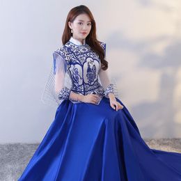 Robes décontractées fête Cheongsam oriental femme maxi robe mode style chinois élégant long qipao luxe de luxe robe vestido s-xxl