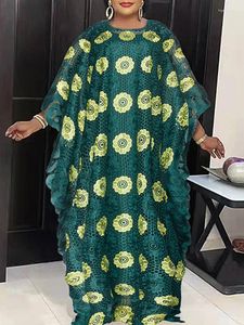 Robes décontractées Party Prom Dentelle Pour Femmes Élégant Mariage Soirée Mère Robe Dubaï Africain Kaftan Abayas Dashiki Deux PCS Ensemble Vêtements