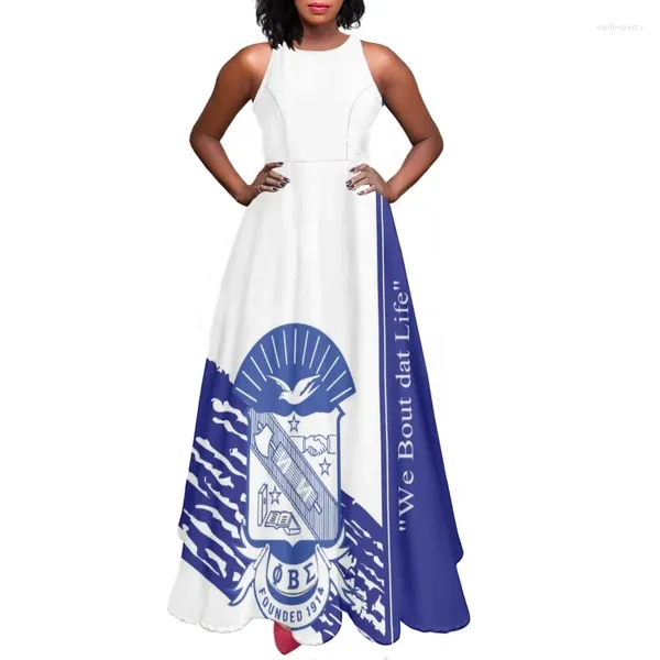 Vestidos informales Phi Beta Sigma Design Women Sundress Clothing Holiday Dress Dress Long Streetwear Elegante sin mangas vintage para Mujer