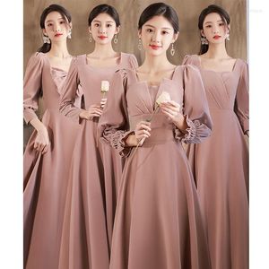 Robes Décontractées Robe Longue Rose Soirée Formelle Célébrité Banquet Soirée Demoiselle D'honneur Tempérament Cheongsam