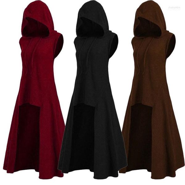 Robes décontractées Robe de grande taille pour femmes 3XL 4XL 5XL Sukienka côtelé tricot surdimensionné sweats à capuche lâche cape longue dos court avant