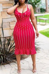 Casual jurken plus size dames strand korset kleine jurk zon rok lange sexy suspenders mouwloze polka dot print ruches