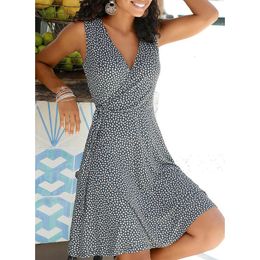 Casual jurken polka dot dames v nek mouwloos verband strand zomer Boheemian voor kleding s5xl 230424