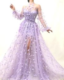 Casual jurken prom voor vrouwen lange mouw nachtclub paarse mesh slank banket avondjurken feest maxi jurk vestidos vrouw kleding