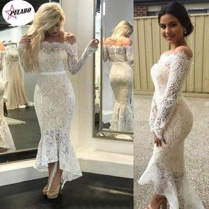 Robes décontractées Pulabo Élégant Party blanc pour la paillette de lacet de mariée Sexy MIDI Social Social Festival Vestidos Robe Female Robe