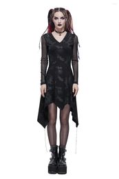 Casual Jurken Punk Party Black Sexy High Waist Mini Dress Gothic Halloween Prom Girl Print