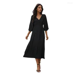 Robes décontractées Qybian Femme enveloppe d'évolution midi