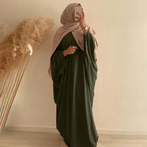 Vestidos casuales Ramadán Abaya Arabia Saudita Turquía Islam Musulmán Musulmán Ropa de oración Africana para mujeres sueltas de verano Femme Musulman