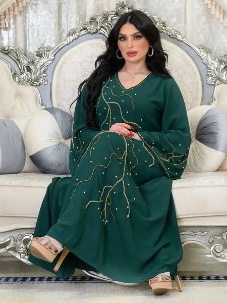 Vestidos casuales Ramadán blanco Abaya Jalabiya para mujeres Kaftans Robe Femme Musulmane Moda musulmana Vestido largo Caftan Islam Turquía Oración