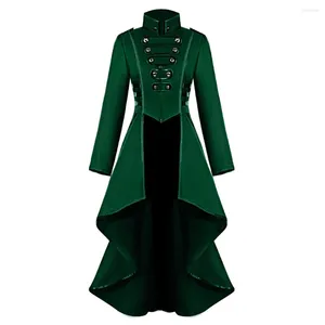 Robes décontractées Retro Médiéval Steampunk Costumes Gothic Cosplay Veste de coude féminine Lady Victorian Coat Halloween Party Tuxedo