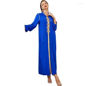 Casual jurken Royal Blue Hooded Maxi -jurk voor vrouwen