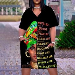 Robes décontractées Sexy Girls Robe d'été à manches courtes Soirée Soirée Femme Mode Élégant Noir Midi Afrique Femmes Beach Sundress
