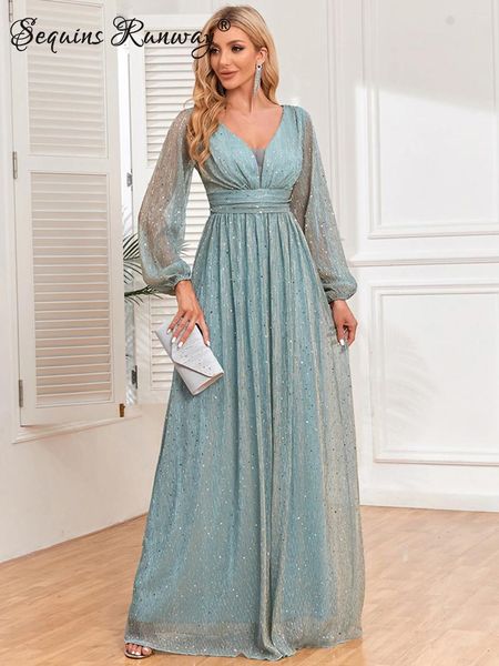 Robes décontractées Sexy Voir à travers Maxi Robe d'été à paillettes Femmes 2023 Élégant Bal Longue Soirée Femme Luxe Fête d'anniversaire Robe