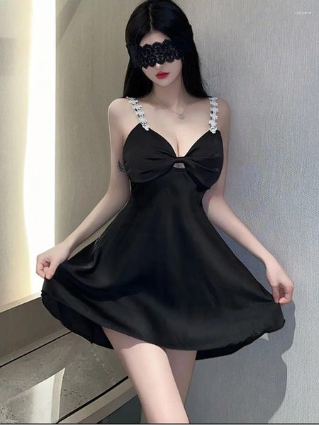 Robes décontractées sous-vêtements sexy uniformes de somnifères passionnés flirter la robe féminine élégante femme coréenne VEL