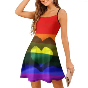 Robes décontractées robe de femme sexy suspendre lgbt gay fier