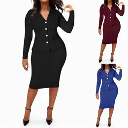 Casual Jurken Rok Sets Vrouwen Outfits Kantoor Dame Kleding Elegante Kleding Lente 2 Stuk Pakken Met Bodem Voor Vrouwelijke Kokerrokken