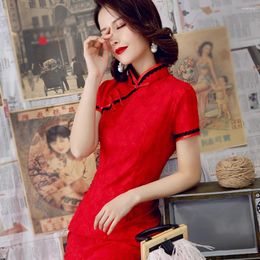 Robes décontractées Slim Cheongsam Femmes minces Automne Bodoncon Conte