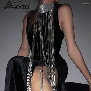 Casual jurken Glinsterende diamanten kwastjesjurk Sexy uitgeholde metalen ketting Mini 2024 Opvallende nachtfeestclubbody