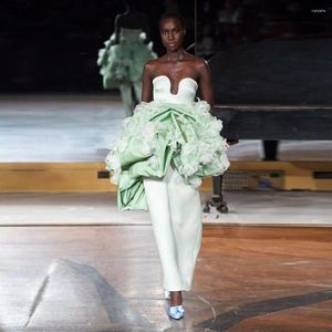 Casual jurken Speciaal ontworpen bescheiden schede dames maxi met 3D-bloem lieverd strapless enkellange rekbare damesjurken