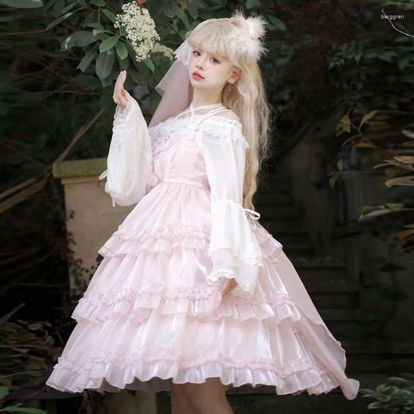 Vestidos casuales Canción de amor estrellado Original Lolita Dress Jsk Tres Sección Exquisito Color sólido Color Elegante Tail