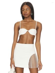 Casual Jurken Zomer 2023 Vrouwen Jurk Sexy Kwastje Kralen Witte Bandage 2 Stuks Set Elegante Sparkly Kleding Rok Pak