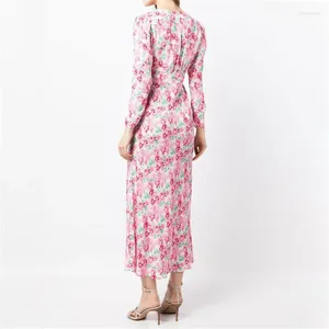 Casual jurken zomer 2023 dames bedrukte slanke jurk mode grote naam top met lange mouwen Quinceanera kleding