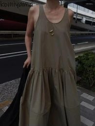 Robes décontractées d'été 2024 robe japon vestidos de style lazy femme rond