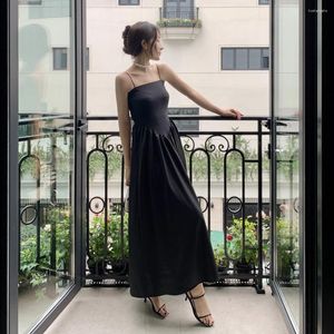 Casual Jurken Zomer Zwart Maxi Band Jurk Vrouwen 2023 Lange Flowy Elegante Formele Slip Voor Bruiloft Gast Bruidsmeisje Verjaardag prom