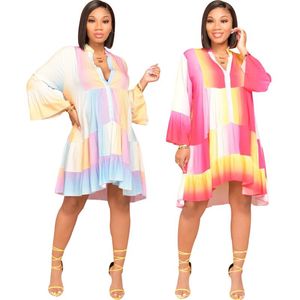 Vestidos casuales Ropa de verano para mujeres Vestido mullido Tamaño grande Boho Chic Playa suelta y túnicas Vestido Kaftan Praia