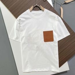 Casual Jurken Zomer Designer High-end Heren T-shirt Heren T-shirt Comfortabele Ronde Kraag Katoen Luxe Grote Maat Zwart En Wit