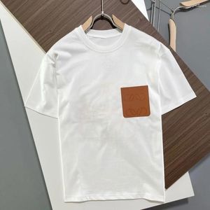 Vestidos casuales Diseñador de verano Camiseta para hombres de gama alta Camiseta para hombre Cómodo cuello redondo Algodón Lujo Tamaño grande Blanco y negro