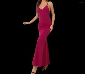 Casual jurken zomerjurk 2023 sexy v nek maxi dames spaghetti riem mouwloze backless avond lange dame vestido