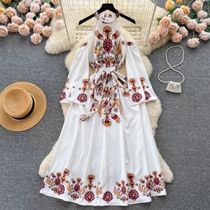 Robes décontractées d'été de haute qualité robe de vacances de longueur femme femme élégante vestidos sexy