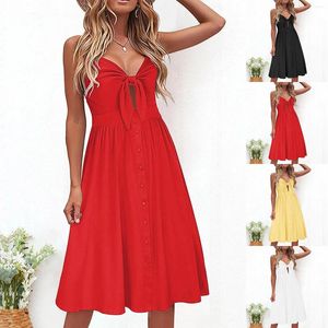 Vestidos casuales Summer V Neck for Women Sundresses para mujeres Vacaciones Beach Tropical Resort Womens