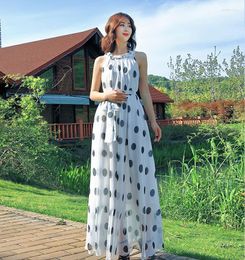 Casual jurken Sundress A-Line Koreaanse stijl Chic Fashion Prom Long Dress Beach Sexy Robe Elegant Party Maxi For Women Desse Summer