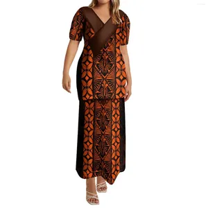 Les robes décontractées soutiennent votre conception robe pour femmes Polynésien National Pletasi plus taille 7xl