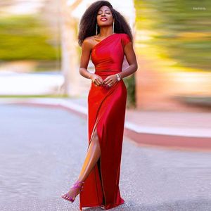 Robes décontractées Sylph Design Sense robe rouge pur pour les femmes dos nu haut de gamme Split Sexy robes de soirée de bal fille '2023 tenue de soirée formelle