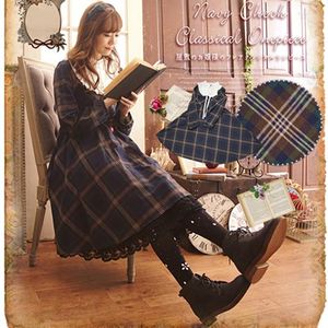 Casual jurken de lange mouwen geruite bosstijl elegante piano plooien van Japan Harajuku lolita jurk