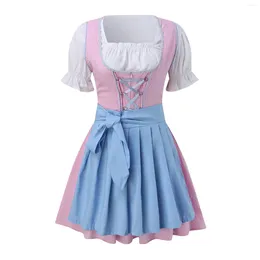 Casual Jurken Traditionele Duitse Dirndl Jurk Biermeisje Kostuum Beierse Oktoberfest Voor Vrouwen 2024 Cosplay Halloween Fancy