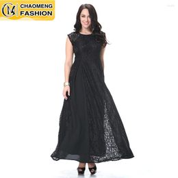 Robes décontractées Robe de Mujer Plus Taille Dentelle Couture Femmes Maxi Robe Bohème Vêtements Amérique Europe Afrique Élégante Femme Robe