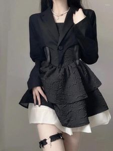 Robes décontractées vintage noire robe femmes 2024 Summer Summer