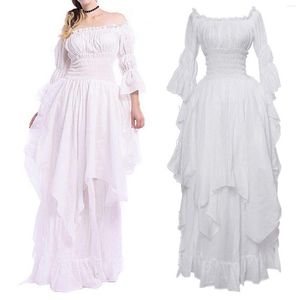 Casual Jurken Vintage Victoriaanse Middeleeuwse Jurk Vrouwen Renaissance Gothic Cosplay Halloween Kostuum Prom Princess Gown Party